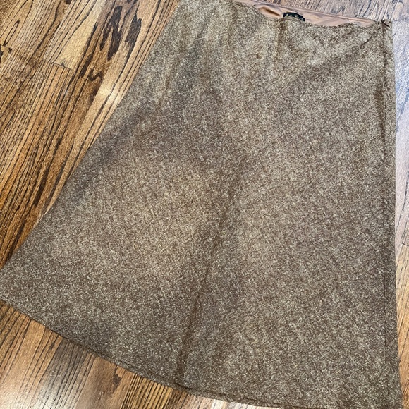 Ashley Stewart Brown Tweed Long Maxi A-Line Skirt Sz 18W - Picture 2 of 4